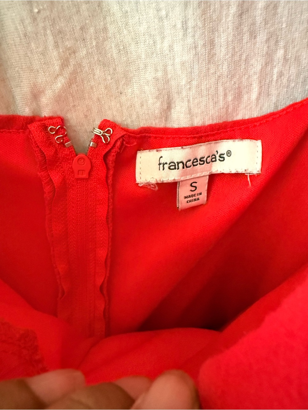 Francesca’s Red Ruffle Strap Romper - Picture 2 of 6